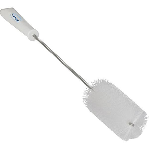 2" W Tube and Valve Brush, Medium, 13 25/64 in L Handle, 5 in L Brush, White, 20 in L Overall