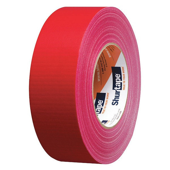 Shurtape Duct Tape, Red, 60 yd L, 1-7/8 in W PC 600