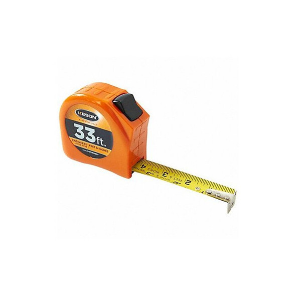 Keson 33 ft Engineer's Tape Measure, 1 in Blade PGT181033V