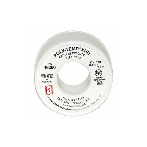 Anti-Seize Technology Thread Sealant Tape,1 In. W, 520 in.L 46260