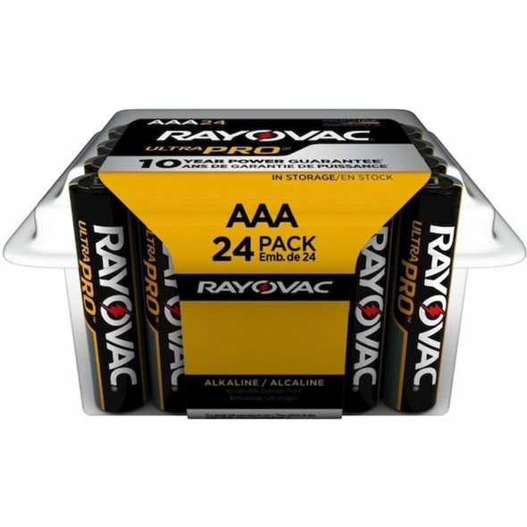 Rayovac UltraPro AAA Alkaline Battery, 1.5VDC, PK24 ALAAA24PP