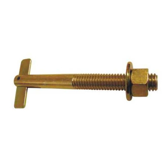 DFS T-Anchor Screw Anchor, 2-1/2"L, Carbon Steel, 4 PK