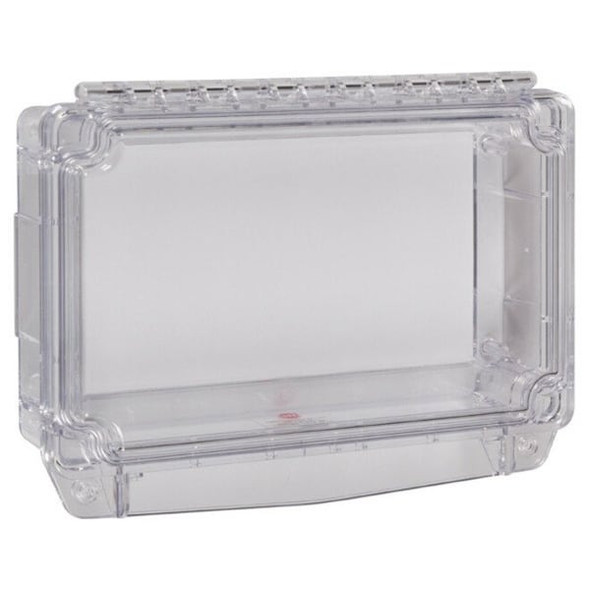 Universal Stopper Cover, Polycarbonate, Surface Mount, 8 1/4 in W x 4 3/4 in H x 2 in D, Clear