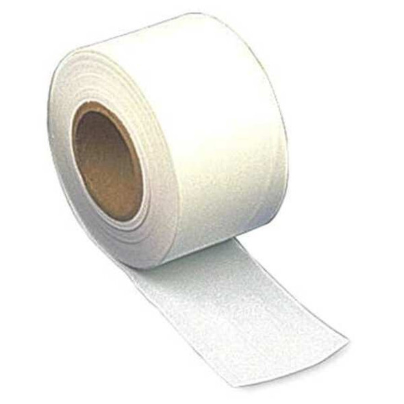 Flagging Tape, No Legend, White, 2 in Wide x 300 ft Length, Vinyl, 2.5 mil