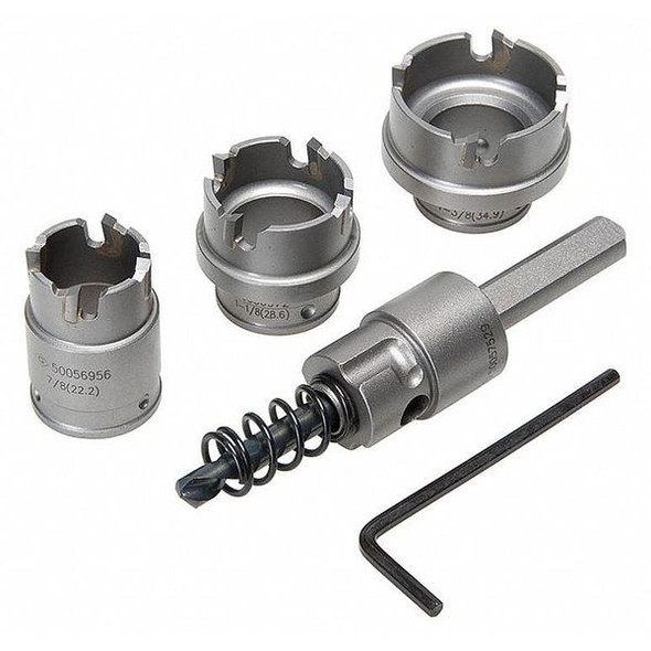 Greenlee HoleCutterKit,4pcs,Sizes:0.875"-1.375" 655