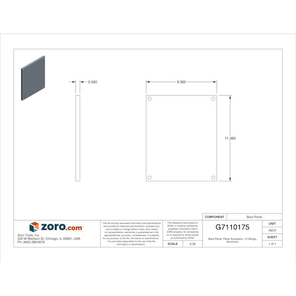 Hubbell-Wiegmann Back Panel, 12 Gangs, Aluminum HW-MP1210A