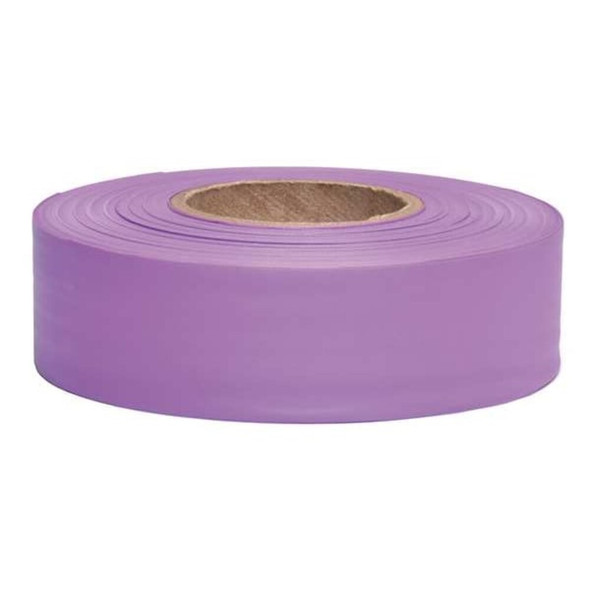 Flagging Tape, No Legend, Purple, 1 3-16 in Wide x 300 ft Length, Vinyl, 2.5 mil  TFPP-200