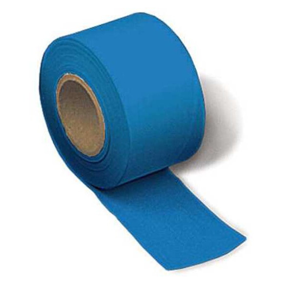 Flagging Tape, No Legend, Blue, 2 in Wide x 300 ft Length, Vinyl, 2.5 mil