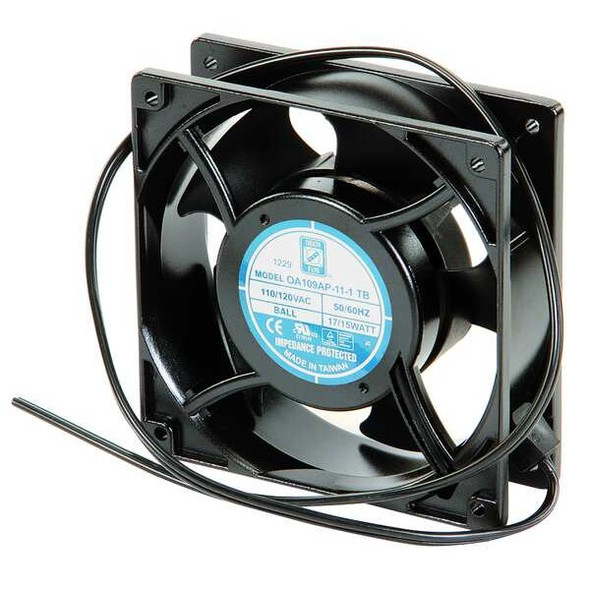 Wiegmann Axial Fan, Square, 115V AC, Plastic/Steel, 4 11/16 in W. WA4AXFN