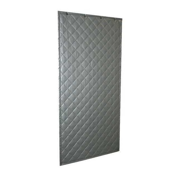 Acoustic Partition, 0.75 NRC, Fiberglass, 4 ft W, 8 ft L, 1 in Thick, Gray