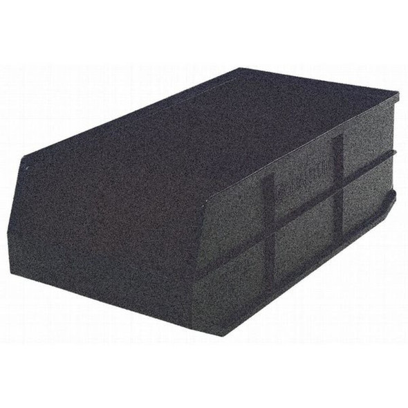 Shelf Storage Bin, Polypropylene, Black, 7 in H, 8 1-4 in W, 20 1-2 in L  SSB483BK