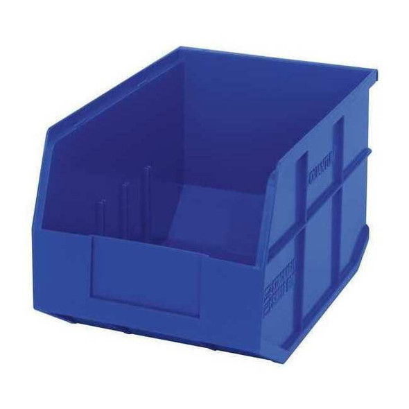 Shelf Storage Bin, Polypropylene, Blue, 7 in H, 8 1/4 in W, 12 in L