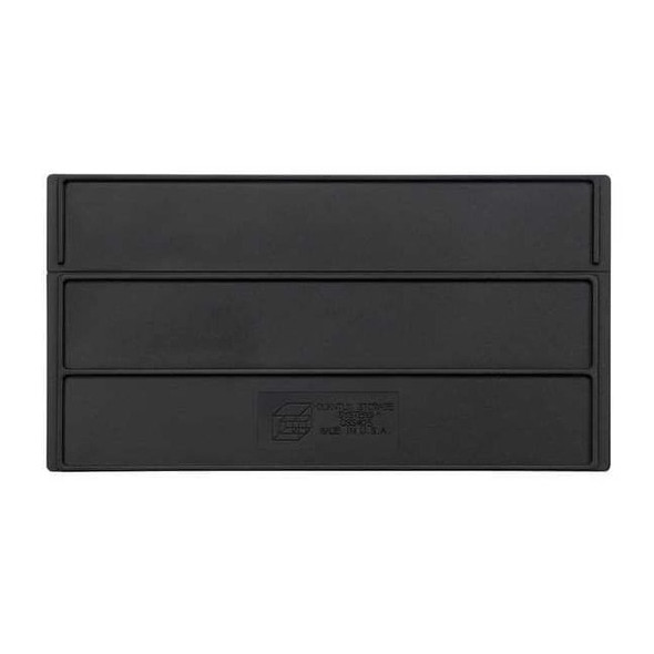 Quantum Storage Systems Plastic Divider, Black, 10 in L, 5 1/4 in H, 6 PK DSS405