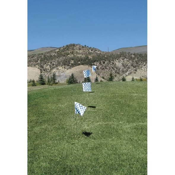 Manufacturer Varies Marking Flag, Vinyl, 18" Wire Staff, Blank, 18" L., 100 PK 4518BW28544-200