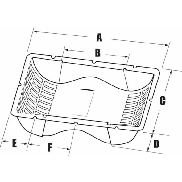 Fantech Soffit Vent,Plastic,For 3 to 5" Ducts 56390