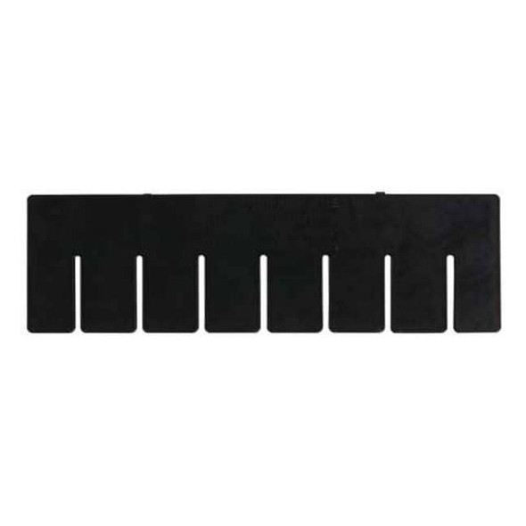 Plastic Divider, Black, 10 7/8 in L, 8 1/4 in H, 6 PK