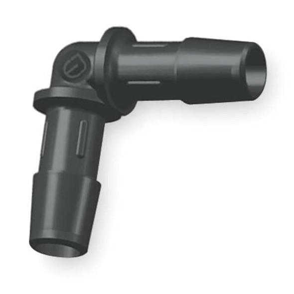 Eldon James Elbow,90 Deg,1/8 In,Barbed,Nylon,PK10 L0-2BN