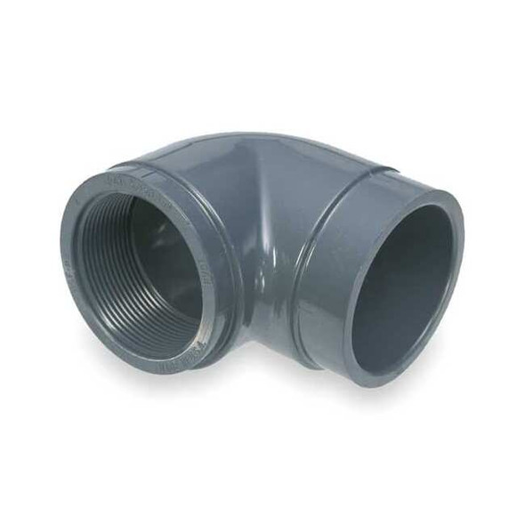 Manufacturer Varies PVC Elbow, 90 Degrees, FNPT x Socket, 3 in Pipe Size 807-030