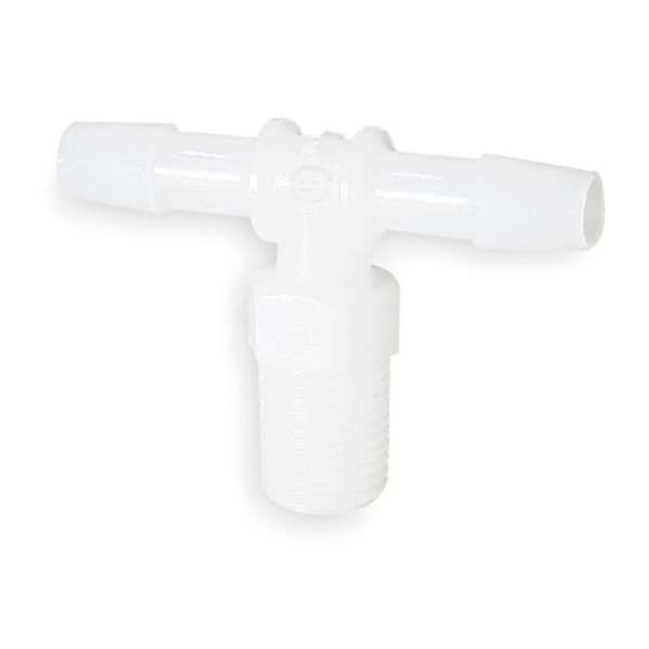 Eldon James Tee,Thread To Barb,Poly,1/4 In NPT,PK10 T4-4HDPE