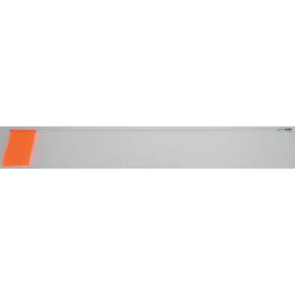 Warning Whip, White Whip, Orange Flag, Fiberglass Whip, Plastic Coated Nylon Mesh Flag