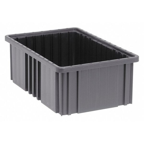 Polypropylene, Divider Box, Black, 16 1/2 in L, 6 in H