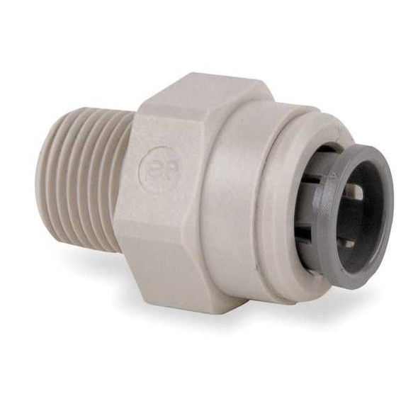 John Guest Adapter,1/4 In Tube OD,PK10 PI010802S-PK10