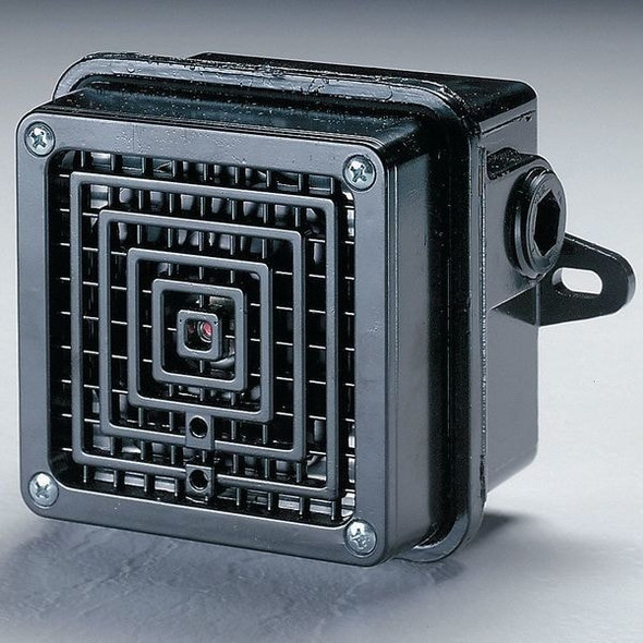 Signaling Device, Bell, Continuous, 120V AC, 100dB at 10 ft, Zinc w/Polyurethane Finish, Black