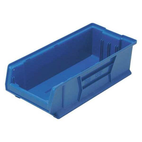 Storage Bin, Polypropylene/Polyethylene, Blue, 7 in H, 11 in W, 23 7/8 in L