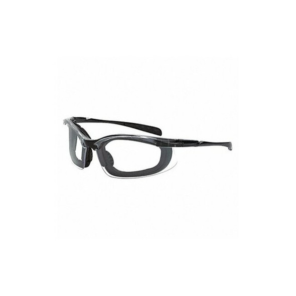 Crossfire, Safety Glasses, Anti-Fog, Clear Lens, Black Frame, Half-Frame