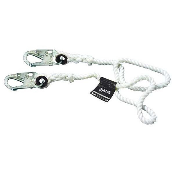 Honeywell Miller Positioning Lanyard,White,Fixed 201RLS-2-Z7/20FTWH Honeywell Miller Positioning Lanyard,White,Fixed 201RLS-2-Z7/20FTWH