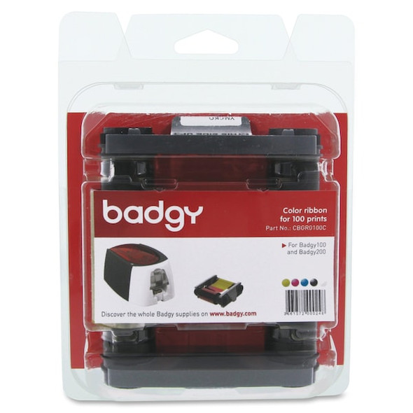 Badgy ID Card Printer Ribbon,Color,8 in. H CBGR0100C