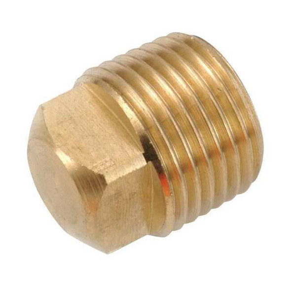 Low Lead Brass Cored Square Head Plug, Male NPT, 1/2" Pipe Size