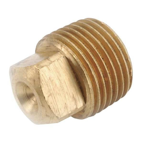 Low Lead Brass Square Head Plug, Male NPT, 3/8" Pipe Size