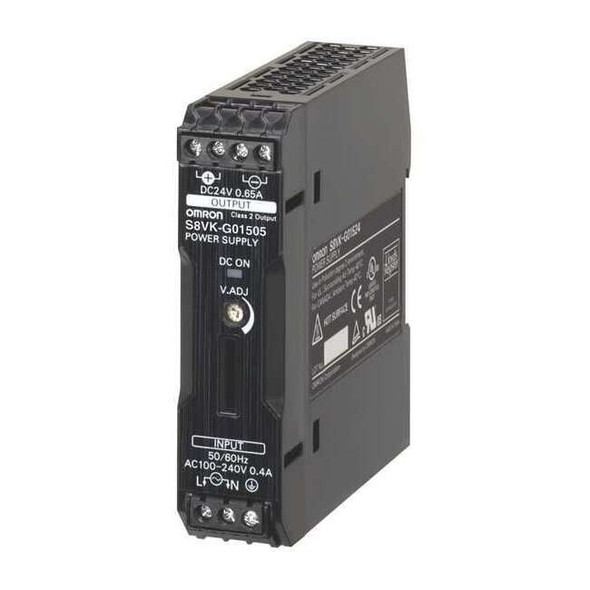 Omron DC Power Supply, 100/240V AC, 5V DC, 15 W, 3 A, DIN Rail S8VK-G01505