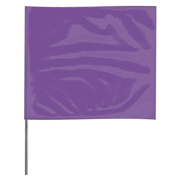 Manufacturer Varies Marking Flag, 30", Purple,PVC,PK100 4530PP-200