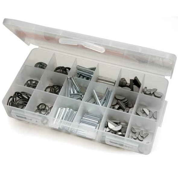 Combination w/ Woodruff Keys, Spring Pins, External Retaining Rings, And E-Rings -, -