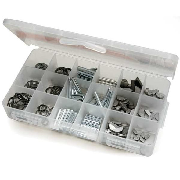 Combination w/ Woodruff Keys, Spring Pins, External Retaining Rings, And E-Rings -, -