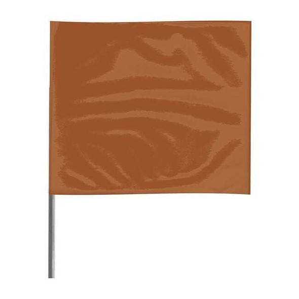 Marking Flag, Vinyl, 30" Wire Staff, Solid, 30" L., 100 PK