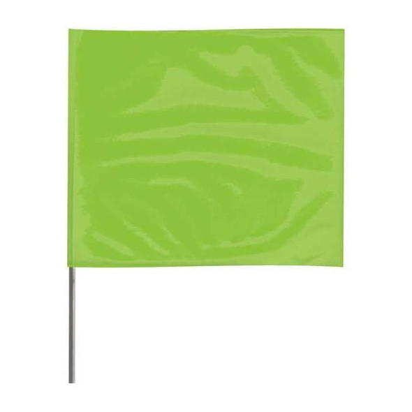 Marking Flag, Vinyl, 18" Wire Staff, Solid, 18" L., 100 PK