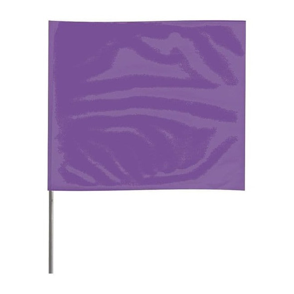Marking Flag, Vinyl, 15" Wire Staff, Blank, 15" L., 100 PK