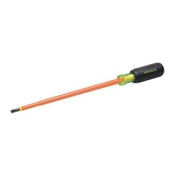 Greenlee Insulated Slotted Screwdriver 3/16 in Round 0153-23-INS