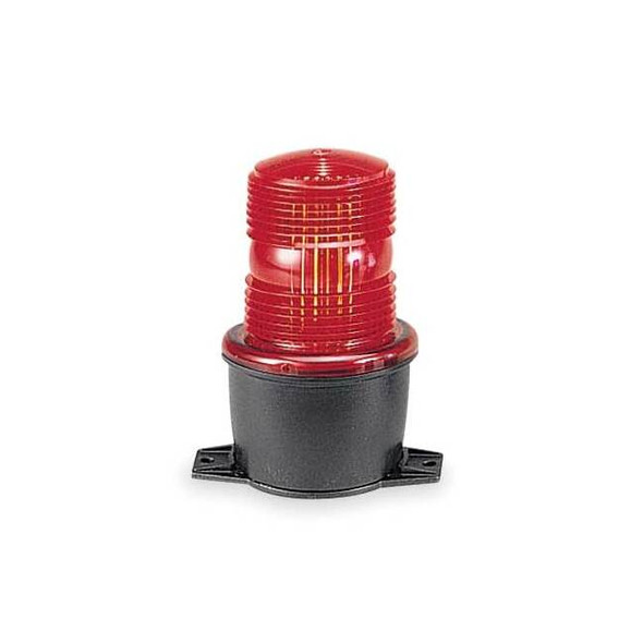 Federal Signal Low Profile Warning Light,Strobe,Red LP3T-12-48R-M1