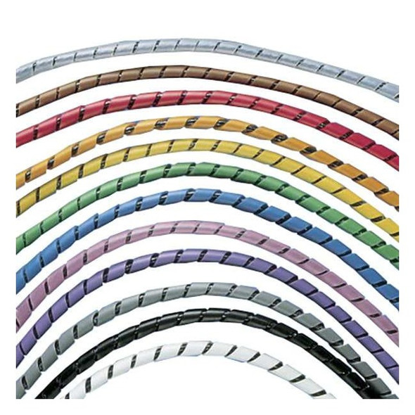 Spiral Wrap, 5 in Max Bundle Dia., 100 ft, Polyethylene, Off White