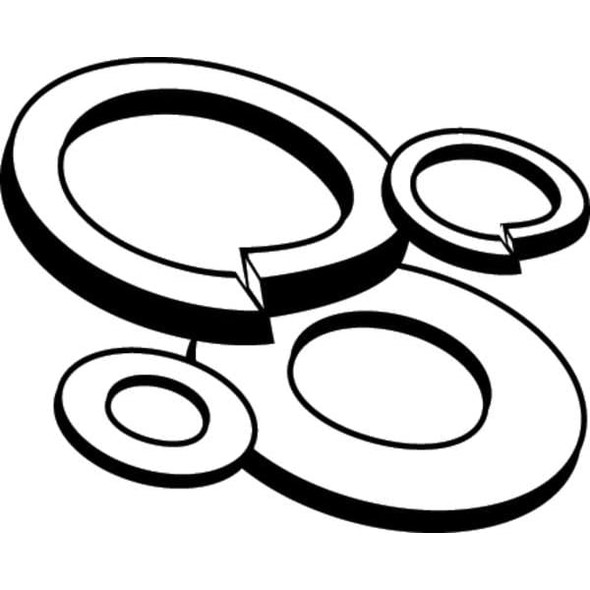 Manufacturer Varies Washer Assortment, ,Steel Zinc Finish, 232 PCS WWG-DISP-FW232