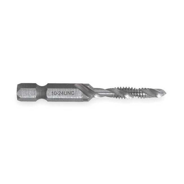Drill/Tap/Countersink, Thread Size No 10-24, 2 1/32 in Overall Length