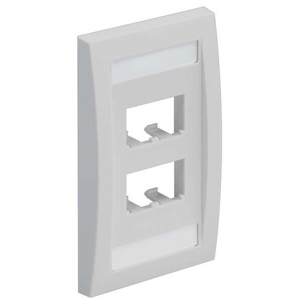 Panduit Wall Plate,Single Gang,4 Ports, White CFPE4WHY