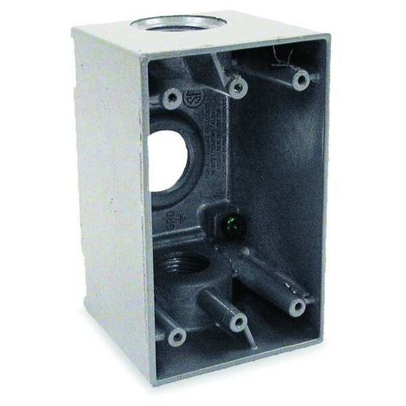 Bell Outdoor Weatherproof Box,3/4 in Hub,3Inlet 5386-0