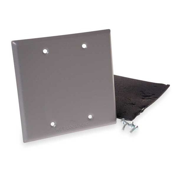 Weatherproof Cover, Double Gang Box Type, 2 Gang, Blank Cover Type