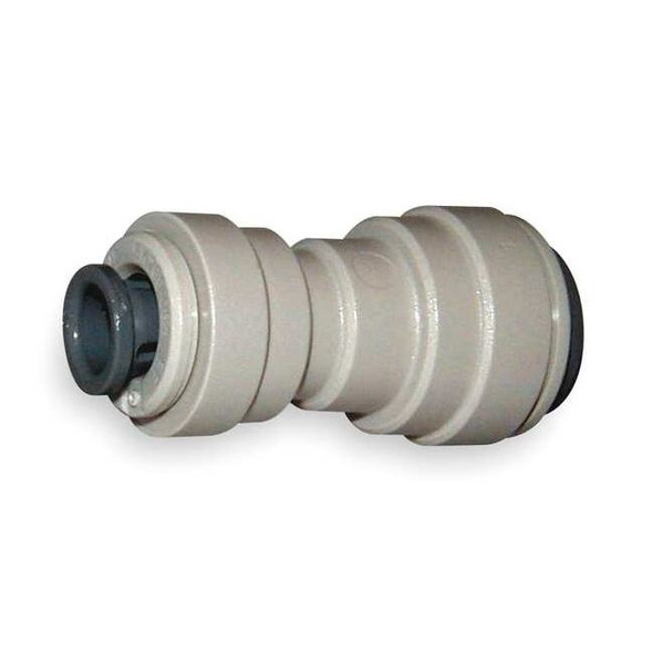 Push-Fit Union Fitting, 1/2 in x 3/8 in Tube Size, Acetal, Gray, 10 PK