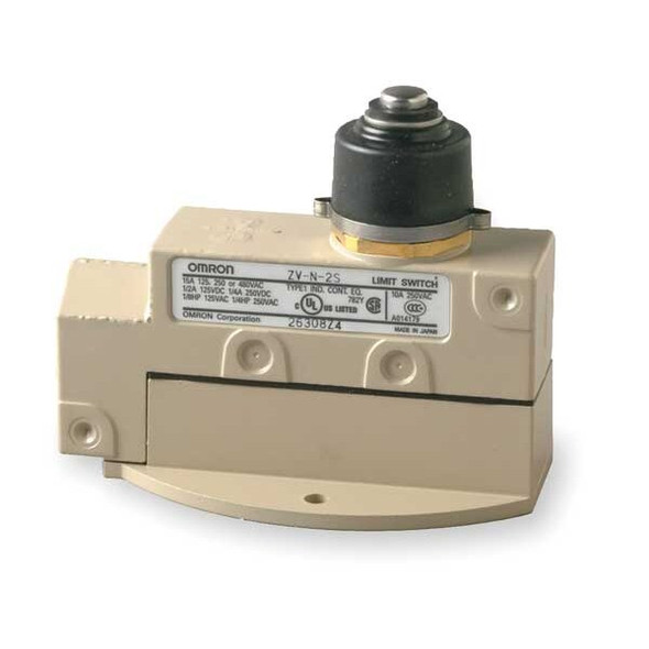 Omron Limit Switch, Plunger, SPDT, 10A at 480V AC, Actuator Location: Top ZVN2S